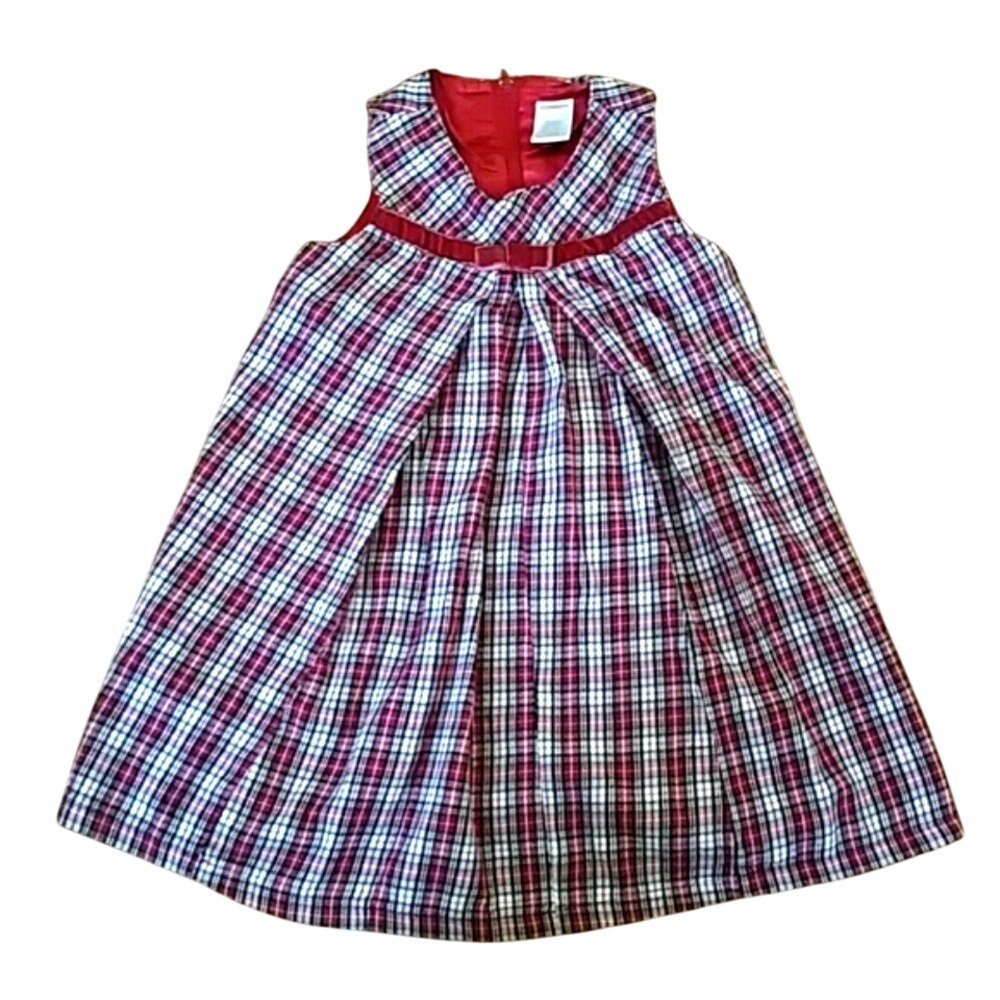 Gymboree Red Plaid Jumper Dress‎ Size 5T